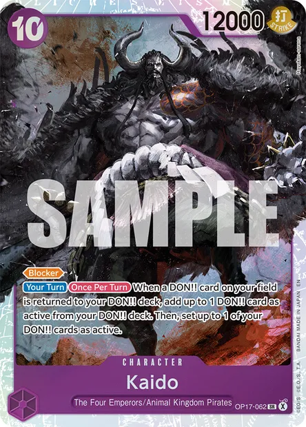Kaido, One Piece card OP17-062 — THE WORLD’S STRONGEST WARRIORS set
