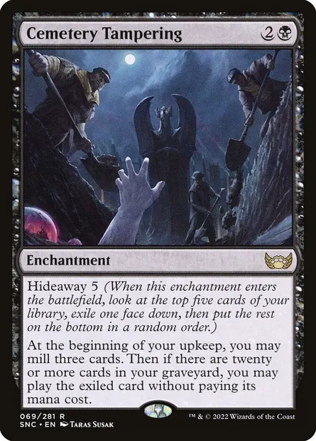 Cemetery Tampering, Magic card SNC 69 — Streets of New Capenna set