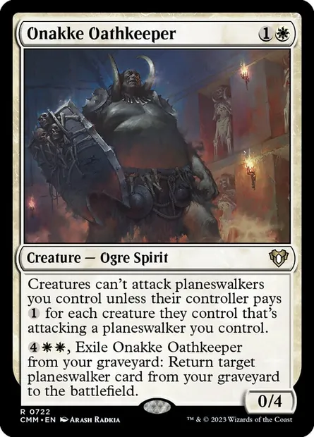 Onakke Oathkeeper, Magic card CMM 722 — Commander Masters set
