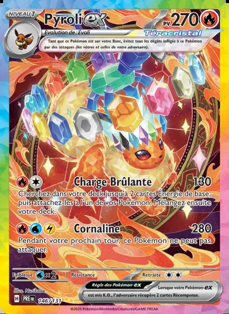 Pyroli-ex, carte Pokémon PRE 146 — extension Évolutions Prismatiques