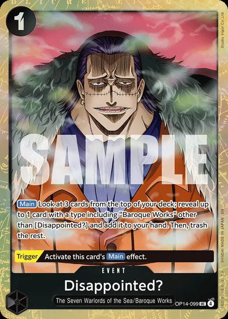 Disappointed?, One Piece card OP14-099 — THE AZURE SEA’S SEVEN set