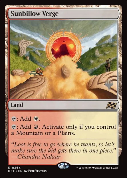 Sunbillow Verge, Magic card PDFT 264p — Aetherdrift Promos set