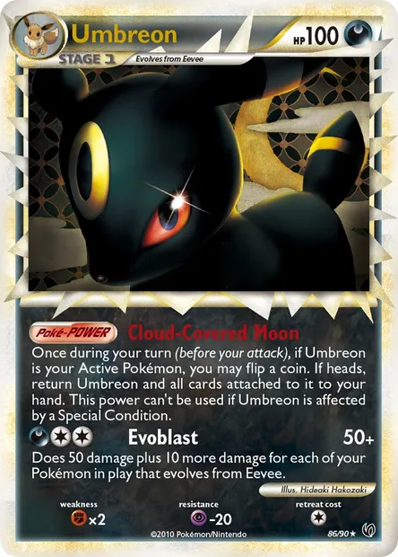 Umbreon, Pokémon card UD 86 — Undaunted set