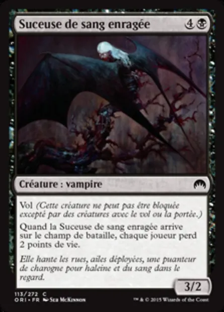 Suceuse de sang enragée, carte Magic ORI 113 — extension Magic Origines