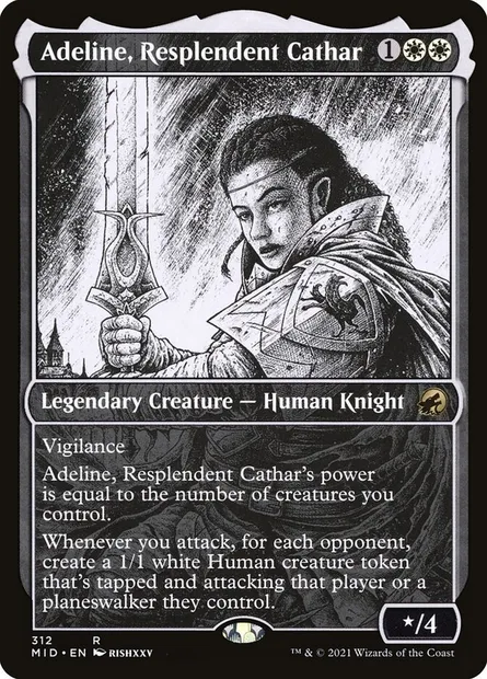 Adeline, Resplendent Cathar, Magic card MID 312 — Innistrad: Midnight Hunt set