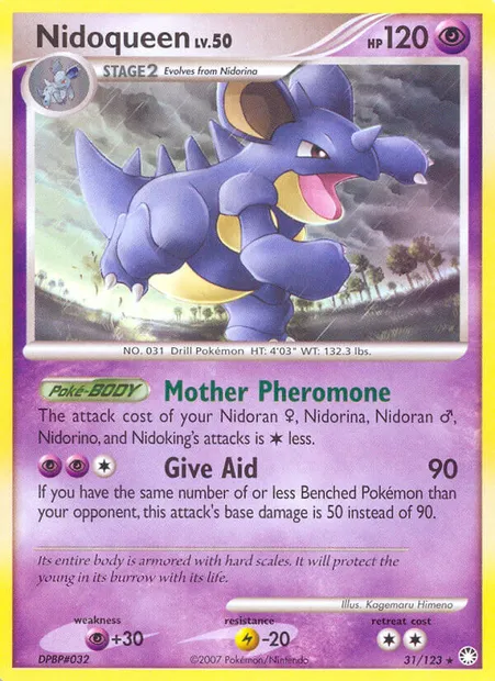 Nidoqueen, carte Pokémon MT 31 — extension Trésors Mystérieux