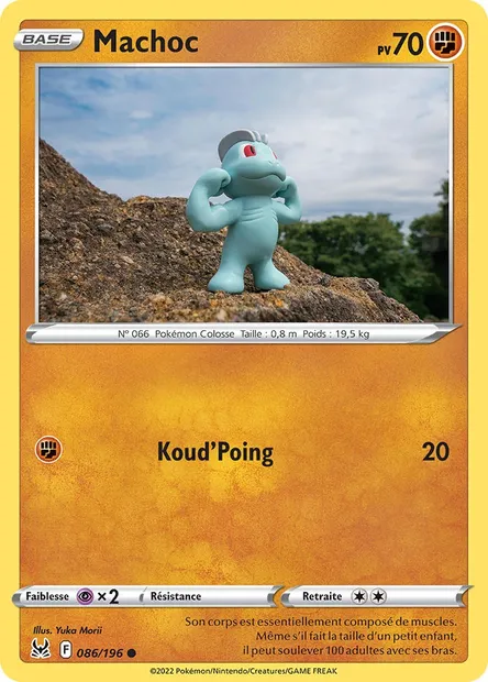 Machoc, carte Pokémon LOR 086 — extension Origine Perdue