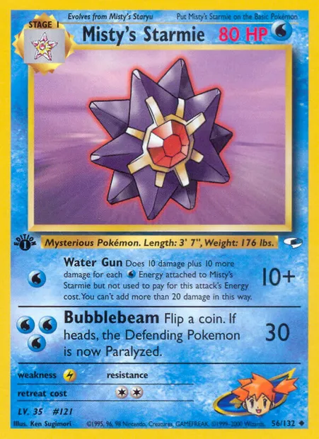 Misty's Starmie, Pokémon card GH 56 — Gym Heroes set