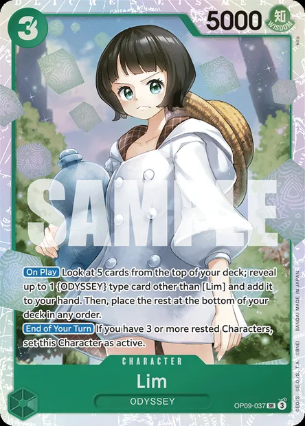 Lim, One Piece card OP09-037 — EMPERORS IN THE NEW WORLD set