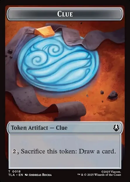 Clue, carte Magic TTLA 18 — extension Avatar: The Last Airbender Tokens