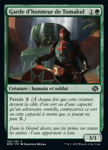 Garde d'honneur de Tomakul, carte Magic BRO 195 — extension La Guerre Fratricide
