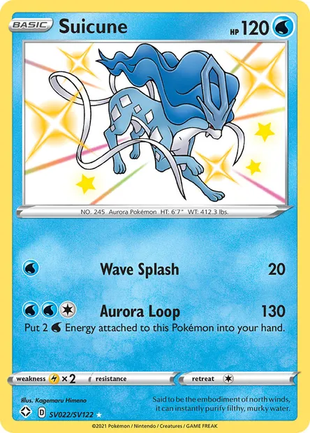 Suicune, Pokémon card SHF SV022 — Shining Fates set