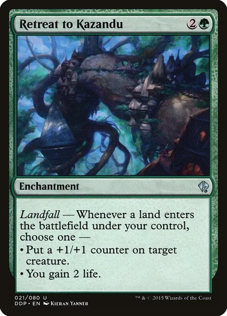Repli vers le Kazandou, carte Magic DDP 21 — extension Duel Decks: Zendikar vs. Eldrazi