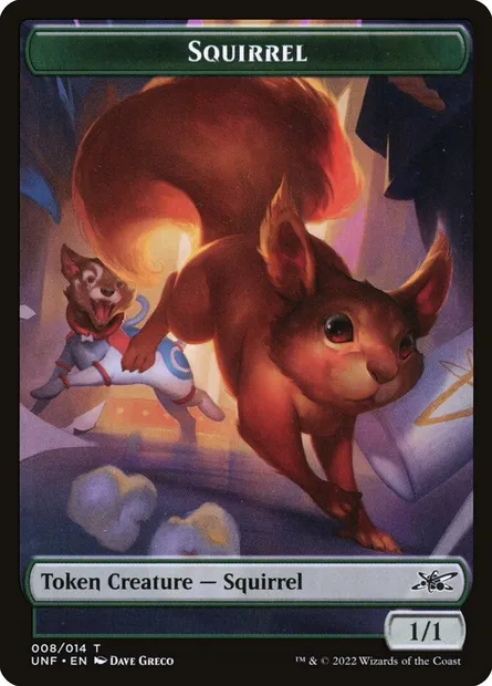 Squirrel, Magic card TUNF 8 — Unfinity Tokens set
