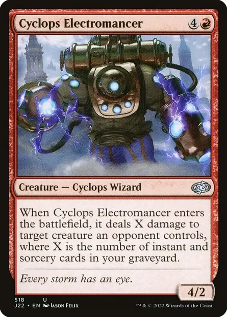 Cyclops Electromancer, Magic card J22 518 — Jumpstart 2022 set