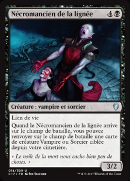 Nécromancien de la lignée, carte Magic C17 14 — extension Commander 2017