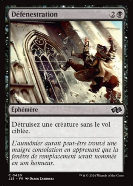 Défenestration, carte Magic J25 420 — extension Foundations Jumpstart