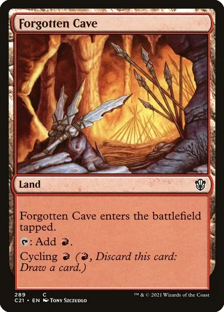 Forgotten Cave, Magic card C21 289 — Commander 2021 set