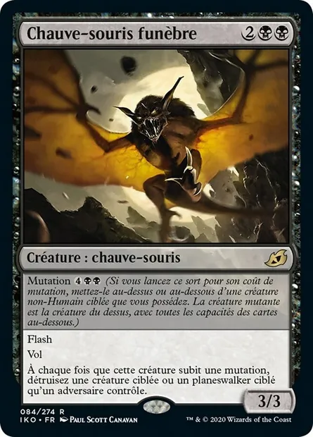 Chauve-souris funèbre, carte Magic IKO 84 — extension Ikoria: Lair of Behemoths