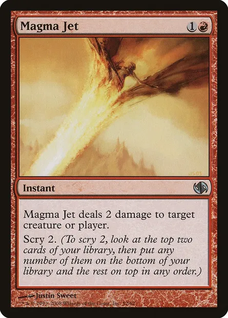 Magma Jet, Magic card DD2 52 — Duel Decks: Jace vs. Chandra set