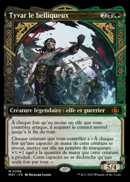 Tyvar le belliqueux, carte Magic MAT 98 — extension L'invasion des machines : le jour d'après