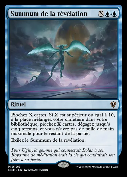 Summum de la révélation, carte Magic MKC 106 — extension Murders at Karlov Manor Commander