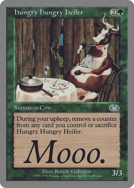 Hungry Hungry Heifer, Magic card UGL 63 — Unglued set