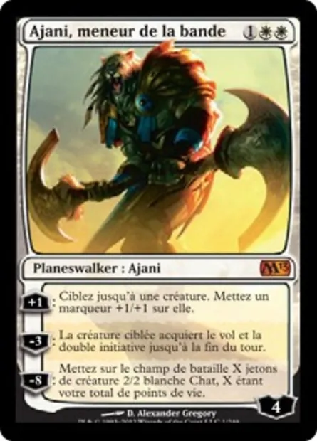 Ajani, meneur de la bande, carte Magic M13 1 — extension Magic 2013