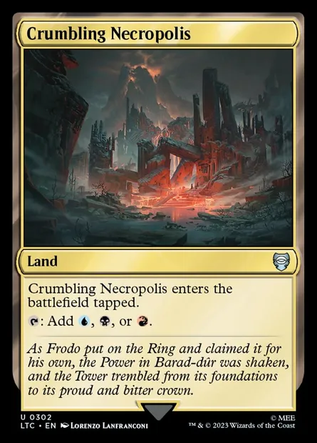 Crumbling Necropolis, Magic card LTC 302 — Tales of Middle-earth Commander set