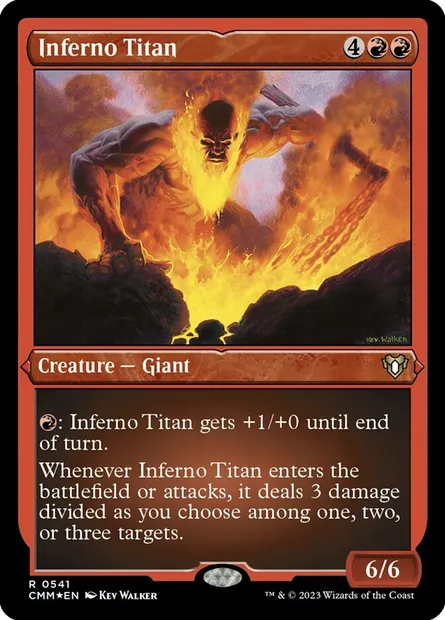 Inferno Titan, Magic card CMM 541 — Commander Masters set