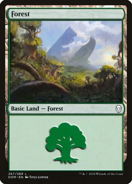 Forest, Magic card DOM 267 — Dominaria set