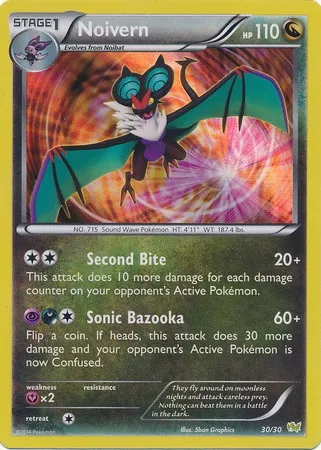 Bruyverne, carte Pokémon TK6N 030 — extension XY Trainer Kit: Noivern