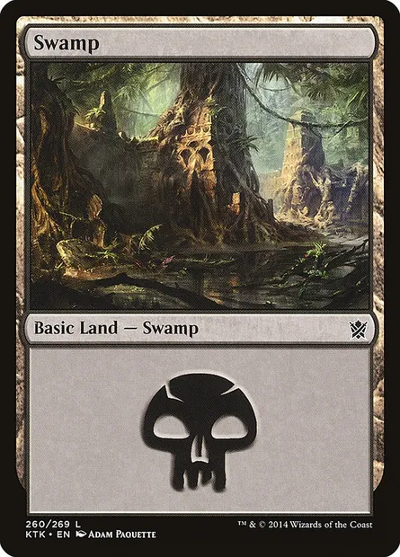 Swamp, Magic card KTK 260 — Khans of Tarkir set