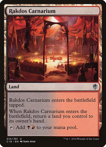 Rakdos Carnarium, Magic card C16 315 — Commander 2016 set