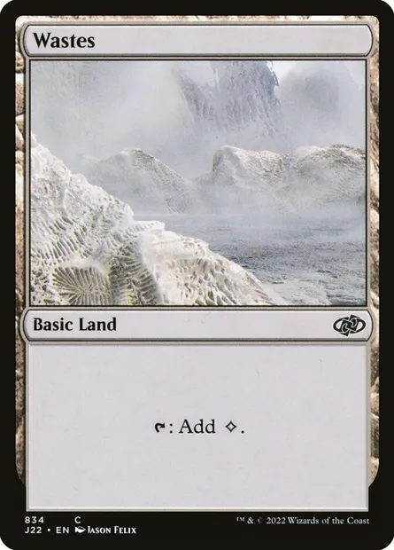 Wastes, Magic card J22 834 — Jumpstart 2022 set