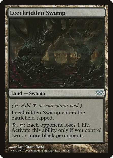 Leechridden Swamp, Magic card HOP 135 — Planechase set