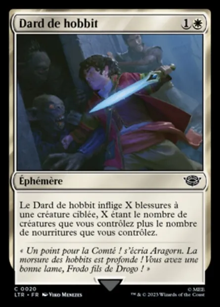 Dard de hobbit, carte Magic LTR 20 — extension Le Seigneur des Anneaux : chroniques de la Terre du Milieu