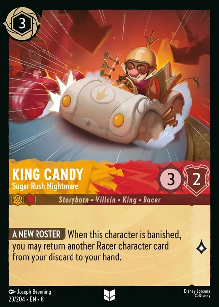 King Candy - Sugar Rush Nightmare, Disney Lorcana card CH8-023 — The Reign of Jafar set