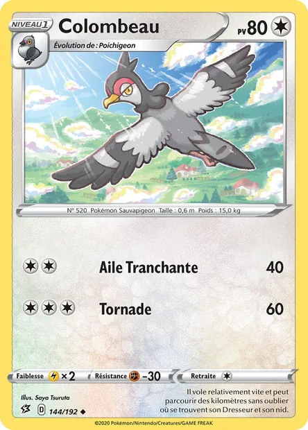 Colombeau, carte Pokémon RCL 144 — extension Clash des Rebelles