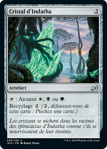 Cristal d'Indatha, carte Magic IKO 235 — extension Ikoria: Lair of Behemoths
