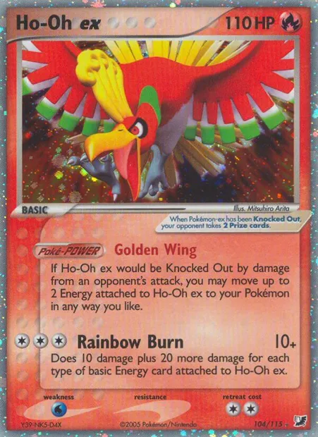 Ho-Oh ex, Pokémon card UF 104 — Unseen Forces set