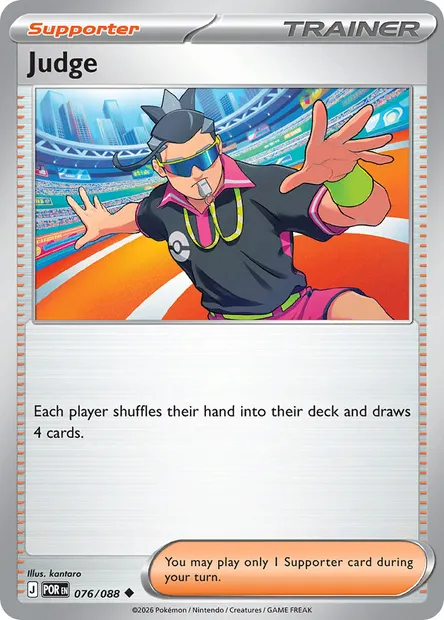 Judge, Pokémon card POR 076 — Perfect Order set