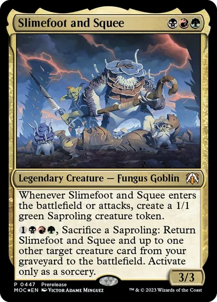 Slimefoot and Squee, Magic card MOC 447 — March of the Machine Commander set