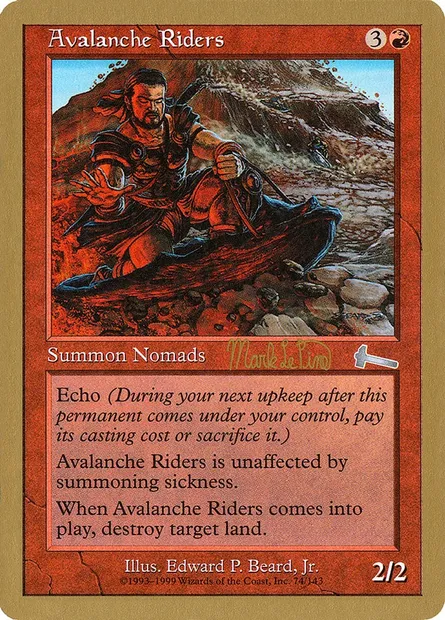 Avalanche Riders, Magic card WC99 mlp74 — World Championship Decks 1999 set