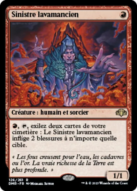 Sinistre lavamancien, carte Magic DMR 126 — extension Dominaria Remastered