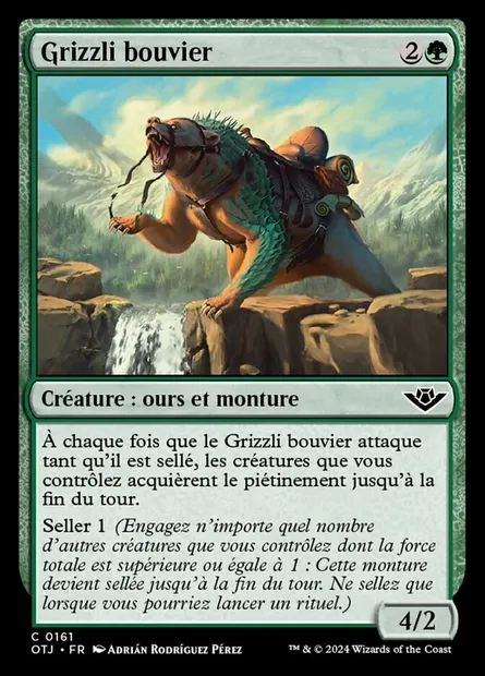 Grizzli bouvier, carte Magic OTJ 161 — extension Outlaws of Thunder Junction