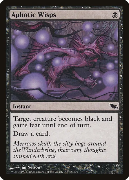 Aphotic Wisps, Magic card SHM 55 — Shadowmoor set