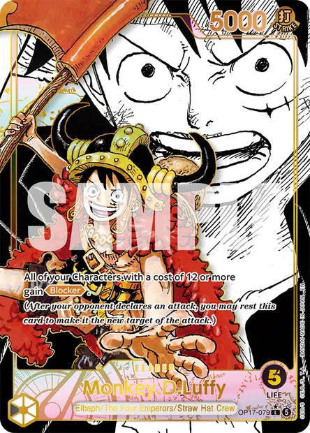 Monkey.D.Luffy, One Piece card OP17-079 — THE WORLD’S STRONGEST WARRIORS set