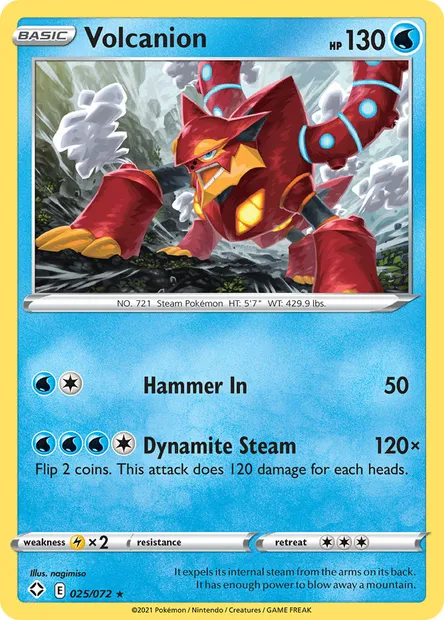 Volcanion, Pokémon card SHF 25 — Shining Fates set
