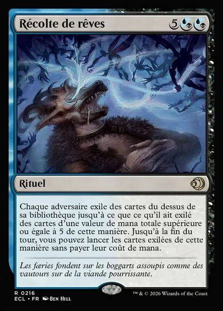 Récolte de rêves, carte Magic ECL 216 — extension Lorwyn Eclipsed